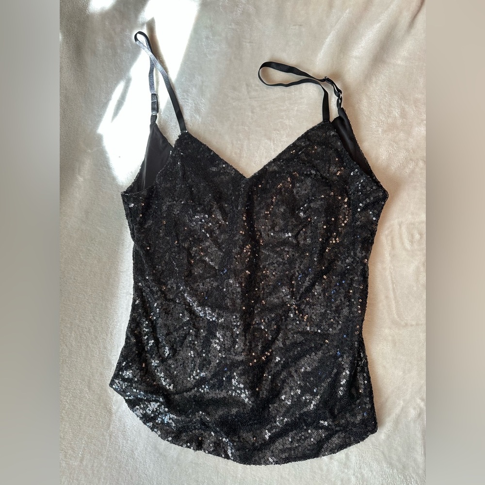 All sequined black cami xl
